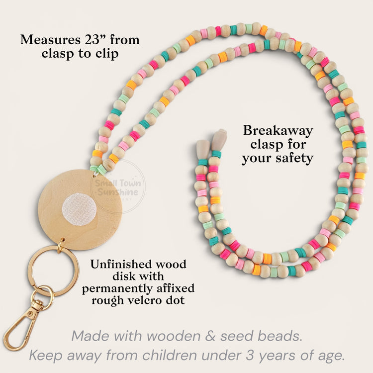 Beaded Lanyard for Removable Badge Toppers | POPSICLE