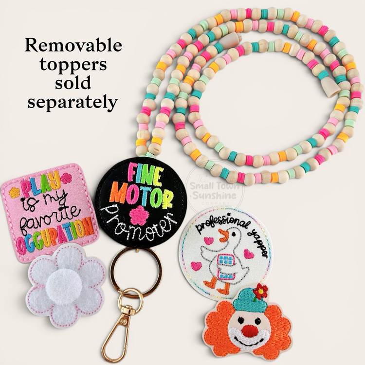 Beaded Lanyard for Removable Badge Toppers | POPSICLE