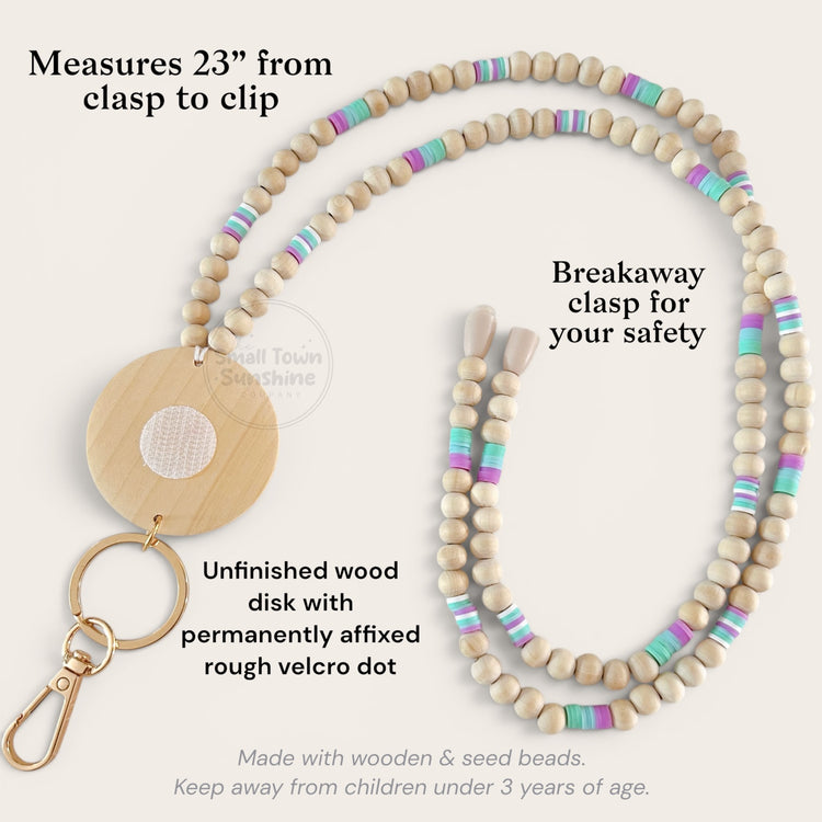 Beaded Lanyard for Removable Badge Toppers | SWEET DREAMS