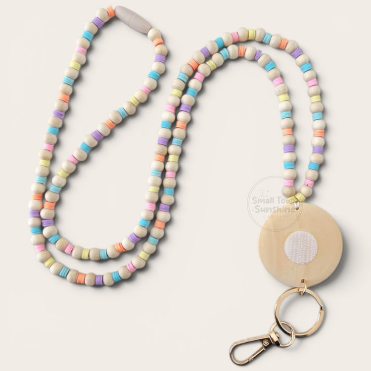 Beaded Lanyard for Removable Badge Toppers | SWEET & TART