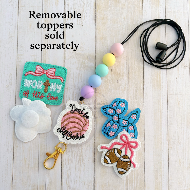 Beaded Lanyard for Removable Badge Toppers | SORBET CRUSH