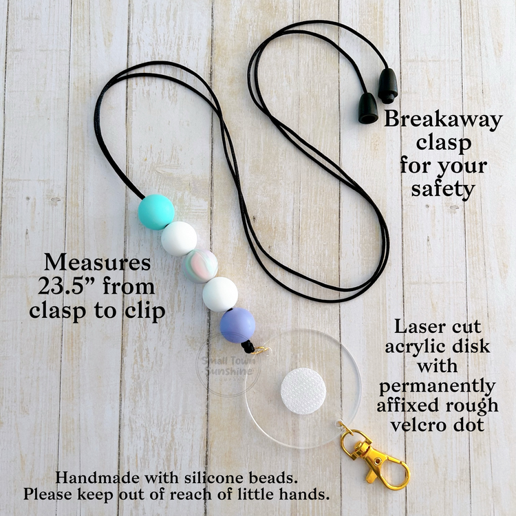 Beaded Lanyard for Removable Badge Toppers | THE MERMAID