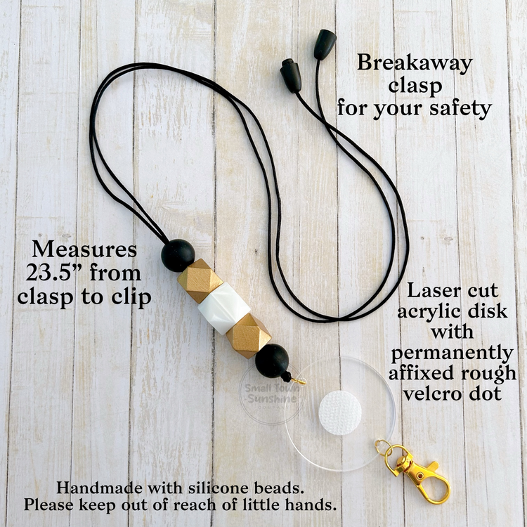 Beaded Lanyard for Removable Badge Toppers | THE LUXE
