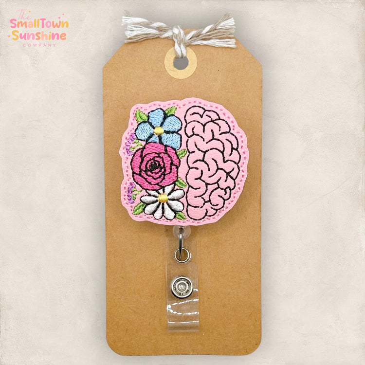 Floral Brain Badge Topper