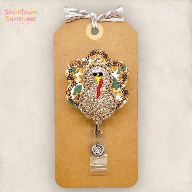 Sunflower Turkey Badge Topper