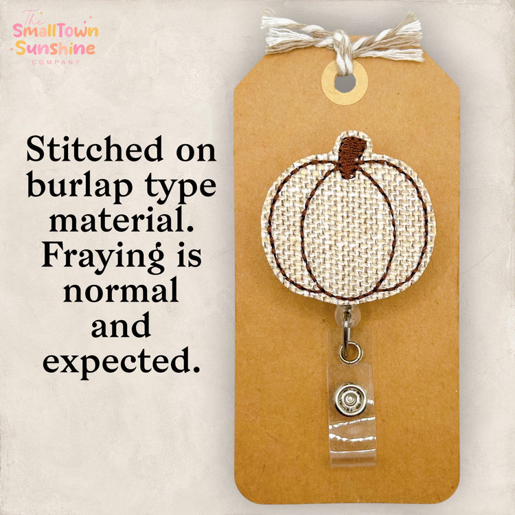 Burlap Pumpkin Badge Topper