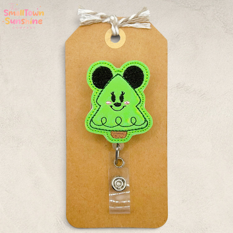 Christmas Tree Mouse Badge Topper