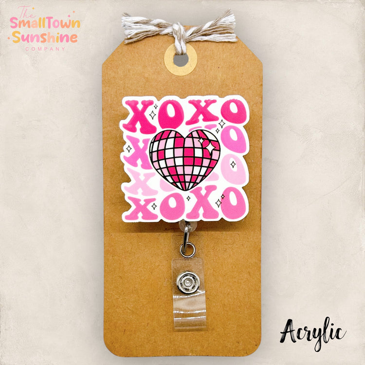 XOXO Disco Heart Badge Topper