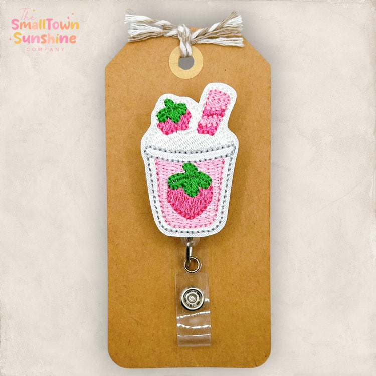 Strawberry Cow or Milkshake Badge Topper