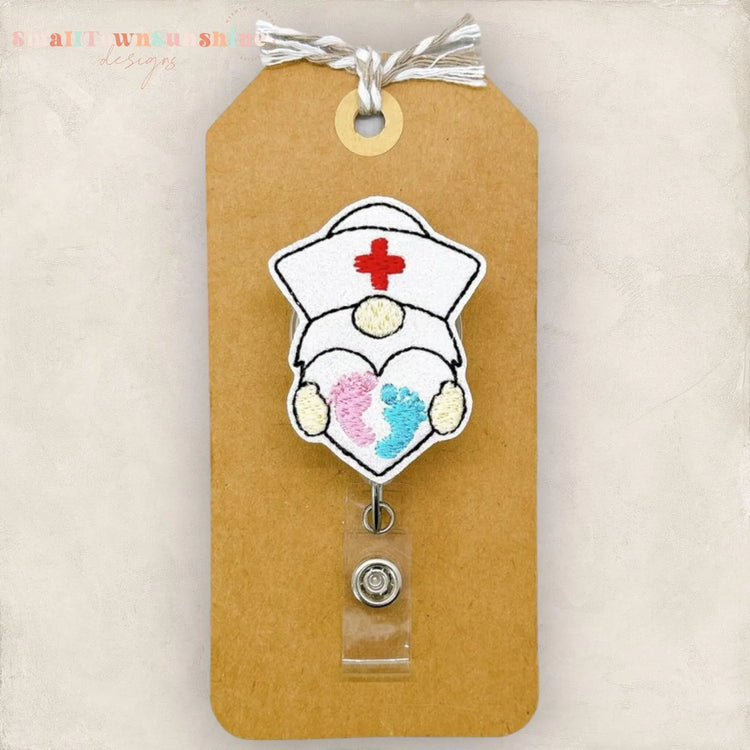 Gnome Baby Nurse Badge Topper