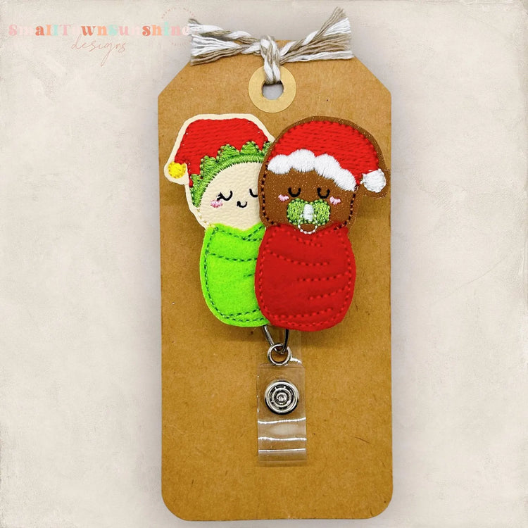 Diverse Christmas Babies Badge Topper