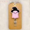 Pink Ghost Witch Badge Topper
