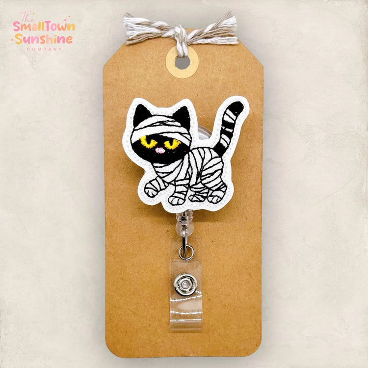 Black Cat Mummy Badge Topper