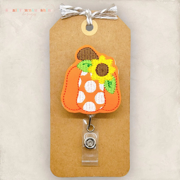 Sunflower Pumpkin Badge Topper