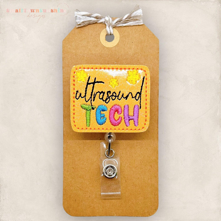 Ultrasound Tech Badge Topper