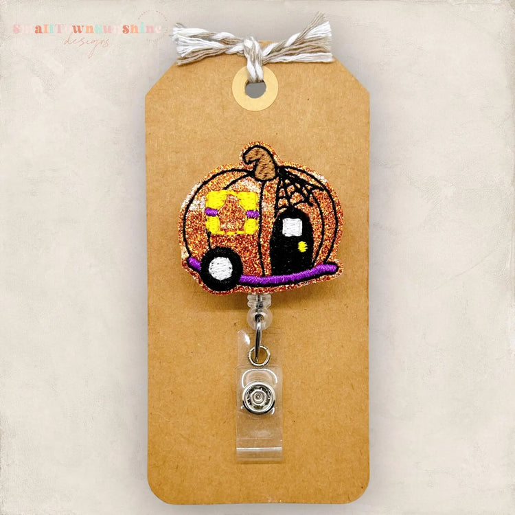 Pumpkin Camper Badge Topper