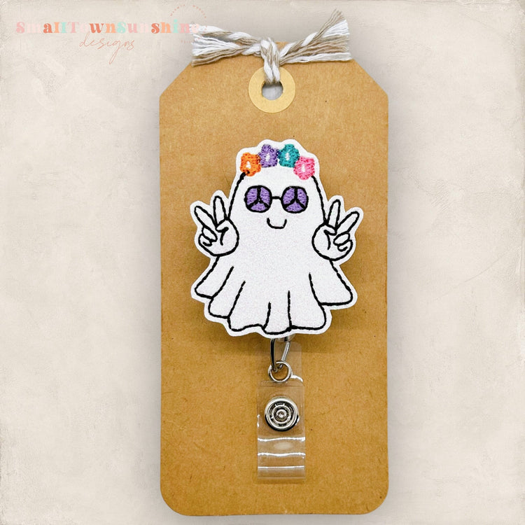 Hippie Ghost Badge Topper