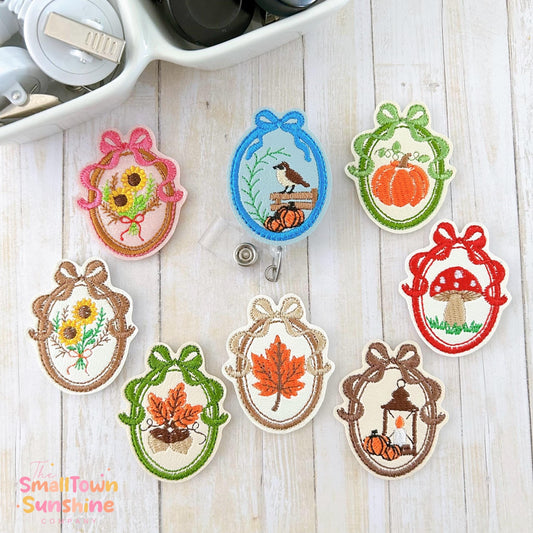 Vintage Fall Cameo Badge Toppers