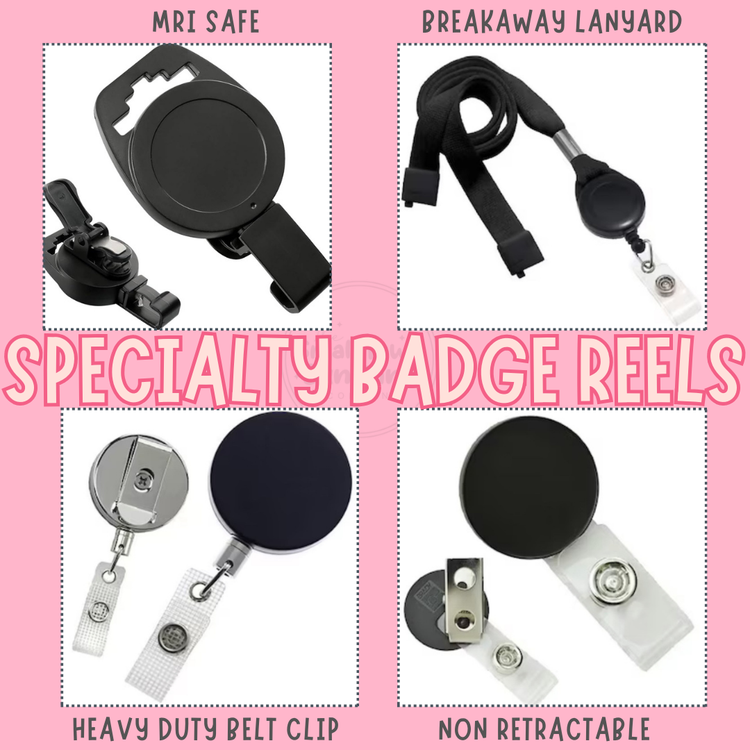 Interchangeable Badge Reel Base Options