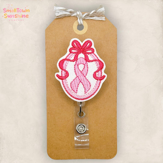 Vintage Breast Cancer Cameo Badge Topper