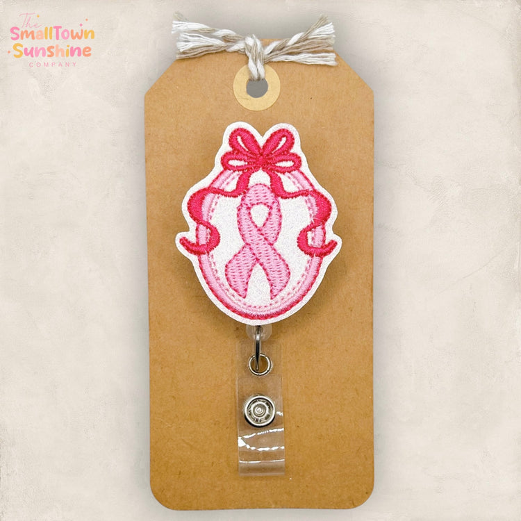 Vintage Breast Cancer Cameo Badge Topper