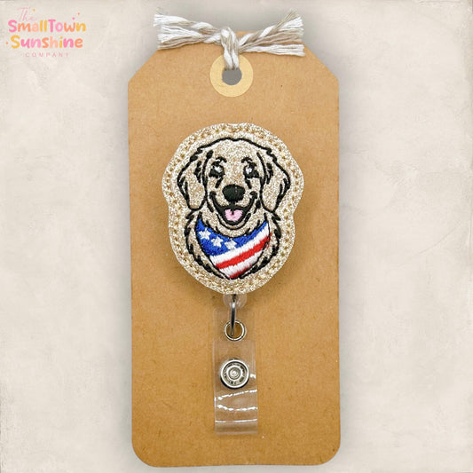 Golden Retriever Badge Topper