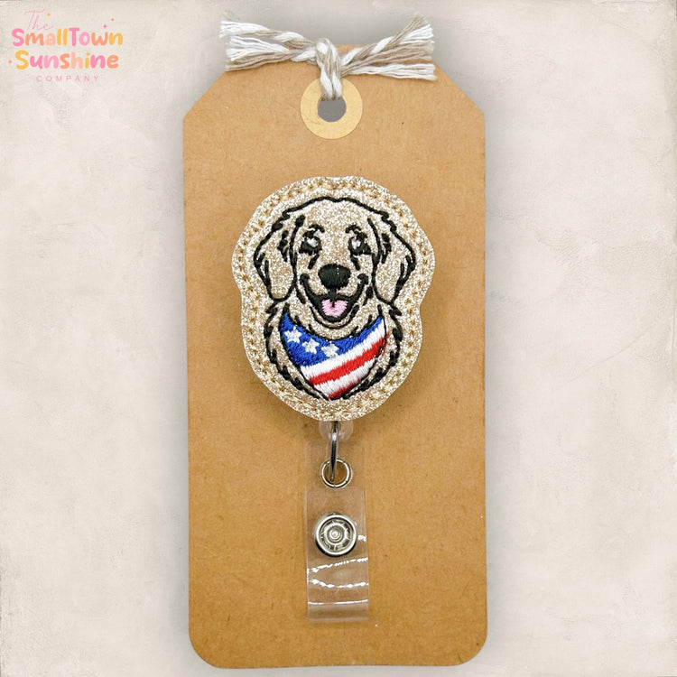 Golden Retriever Badge Topper