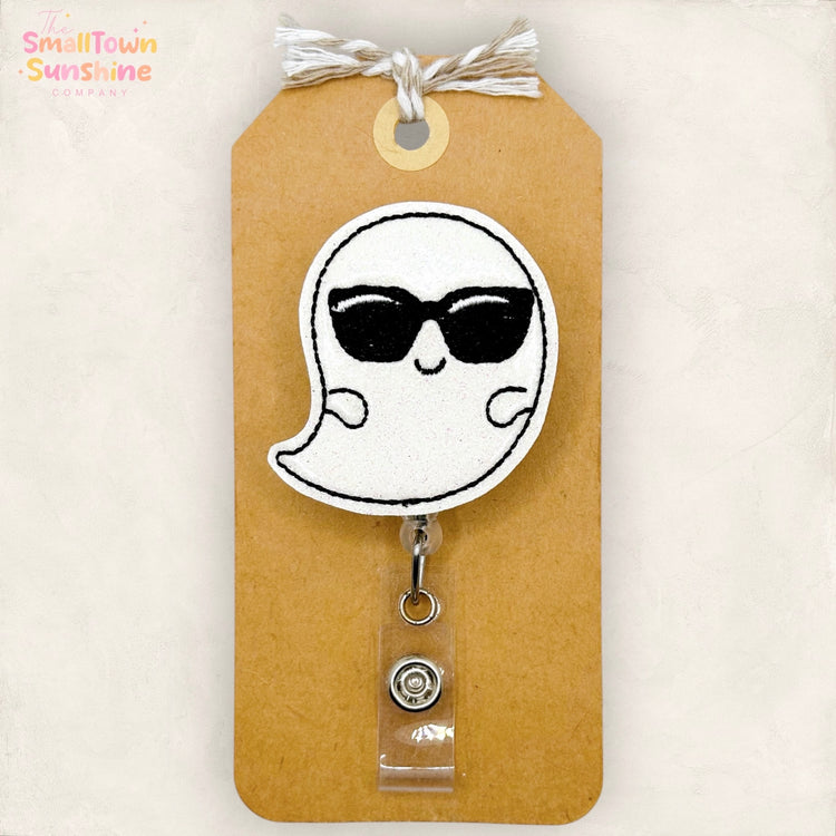 Ghost with Sunglasses Badge Topper
