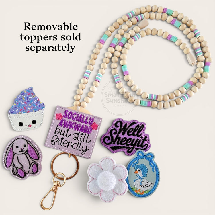 Beaded Lanyard for Removable Badge Toppers | SWEET DREAMS