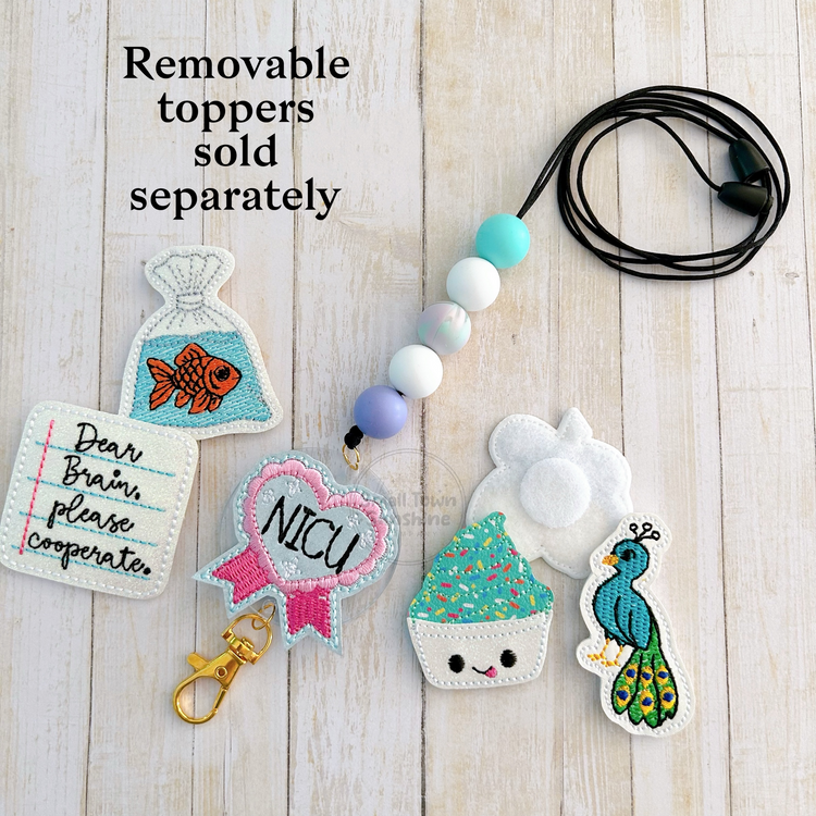 Beaded Lanyard for Removable Badge Toppers | THE MERMAID