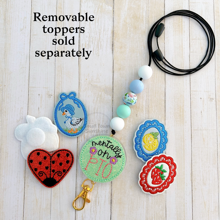 Beaded Lanyard for Removable Badge Toppers | GARDEN PARTY