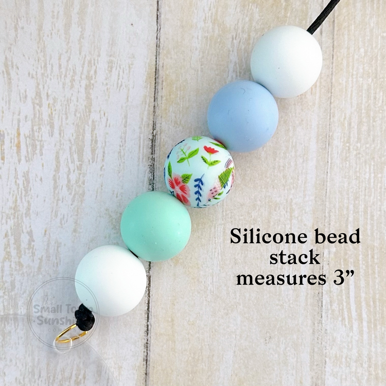 Beaded Lanyard for Removable Badge Toppers | GARDEN PARTY