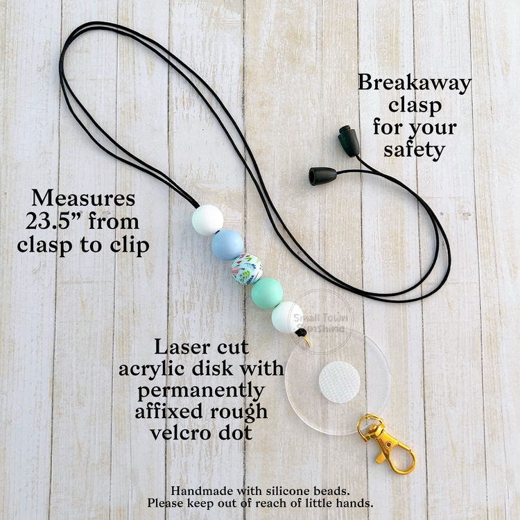 Beaded Lanyard for Removable Badge Toppers | GARDEN PARTY