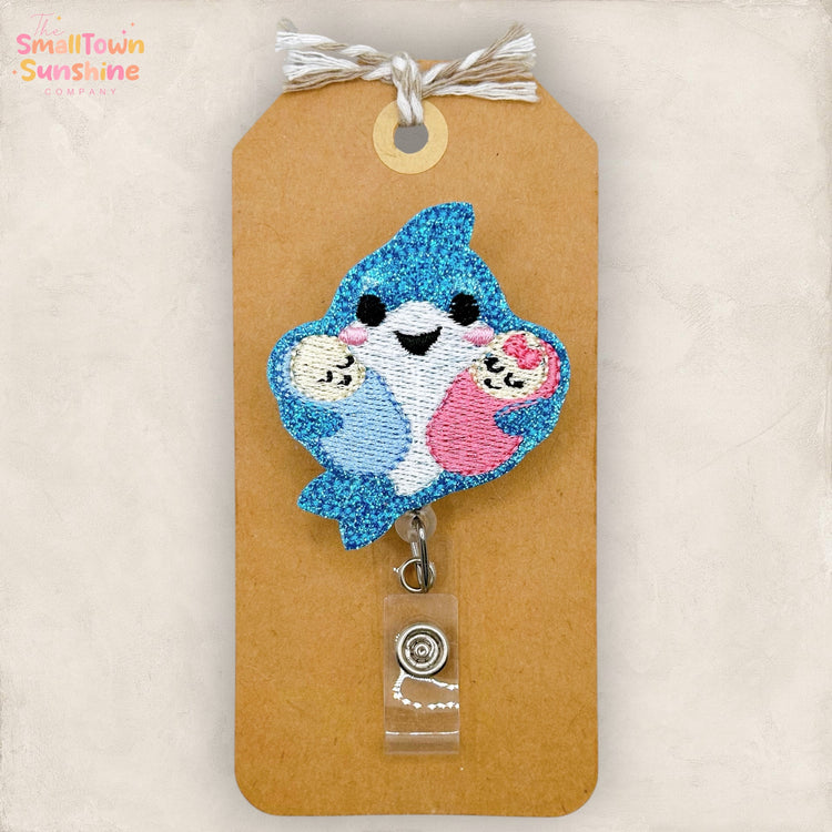 Shark with Babies Badge Topper | EXCLUSIVE