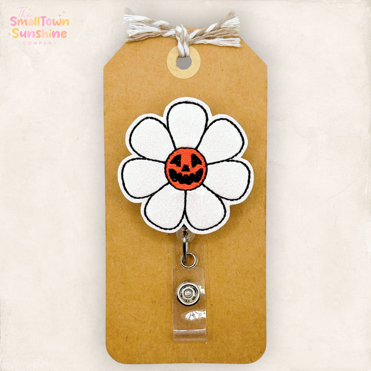 Jack o Lantern Daisy Badge Topper