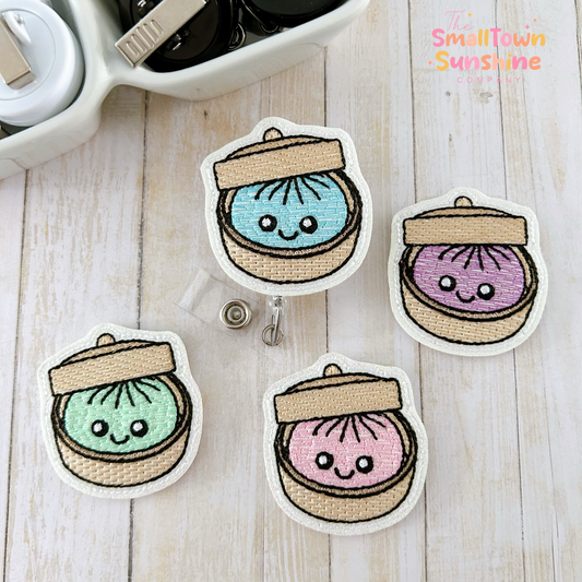 Steamer Basket Dumpling Badge Toppers