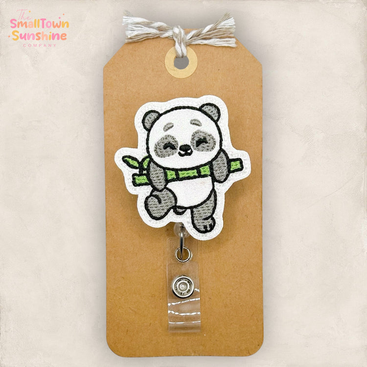 Panda with Bamboo Badge Topper