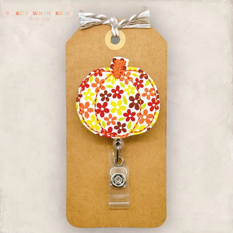 Retro Daisy Pumpkin Badge Topper