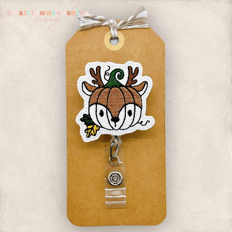 Deer Pumpkin Badge Topper