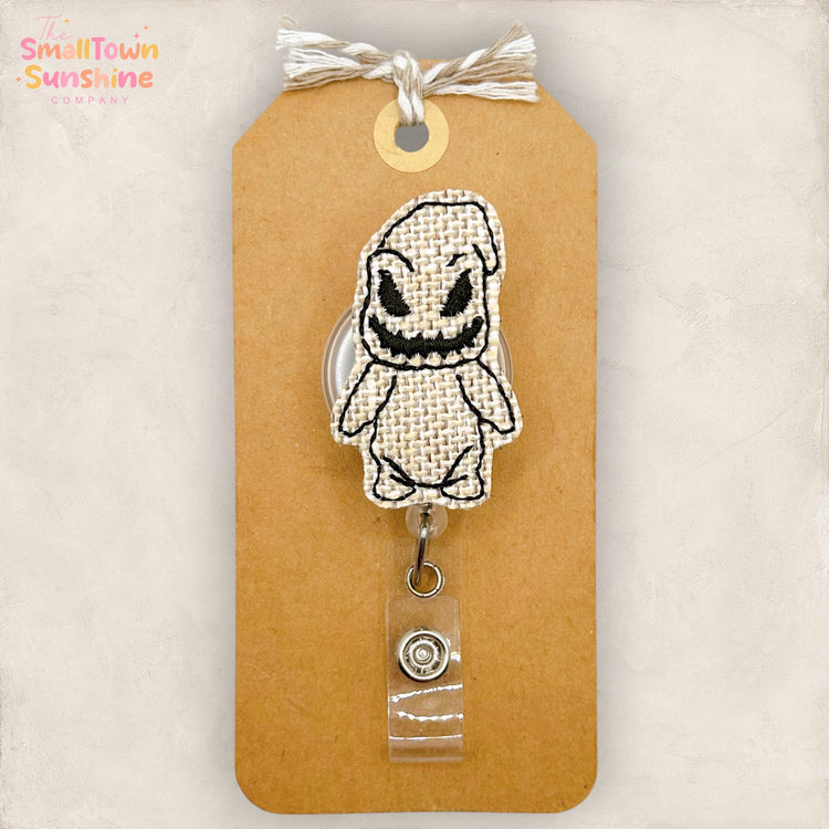 Burlap Oogie Badge Topper