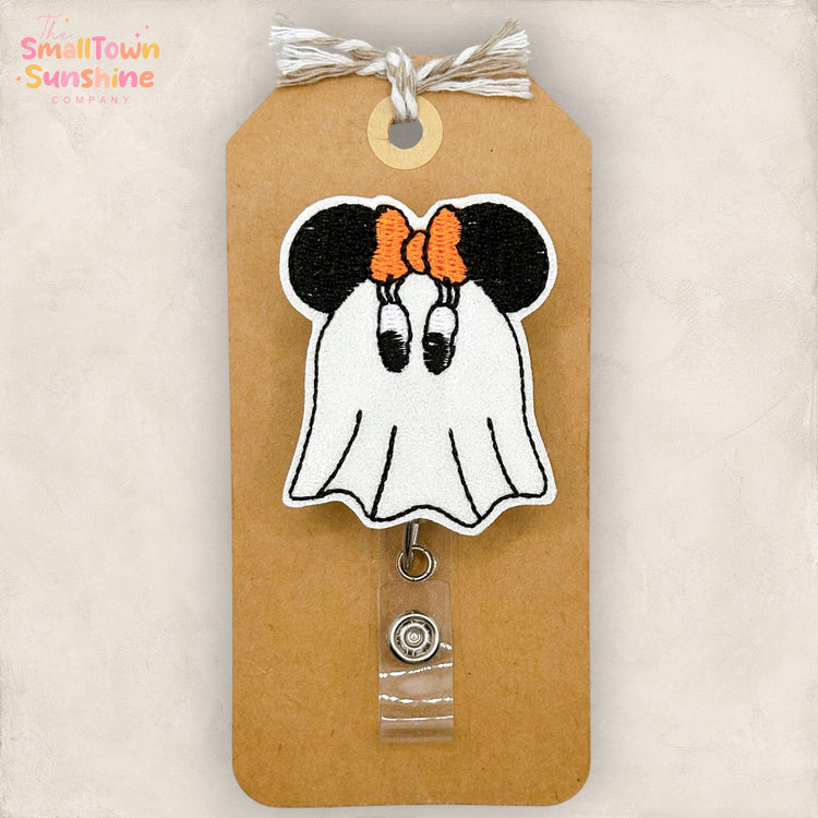 Miss Mouse Ghost Badge Topper