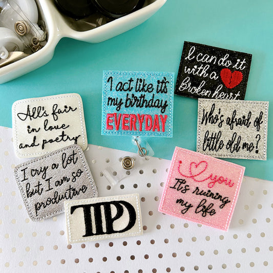 TS Tortured Poet Badge Toppers