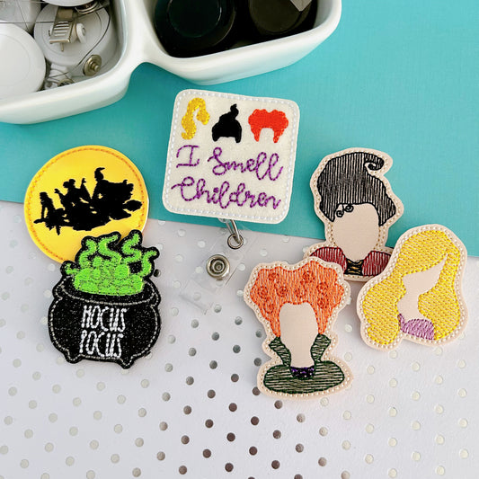 Halloween Witches Badge Topper Collection