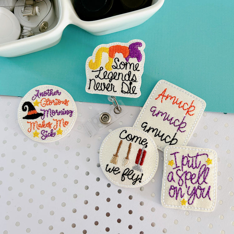 Halloween Witches Badge Topper Collection