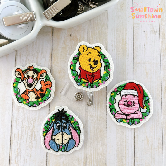 Christmas Wreath Character Badge Toppers