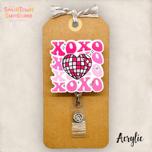 XOXO Disco Heart Badge Topper