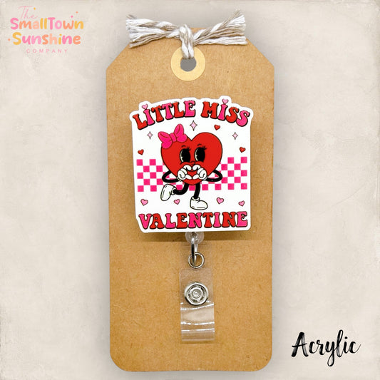 Little Miss Valentine Badge Topper