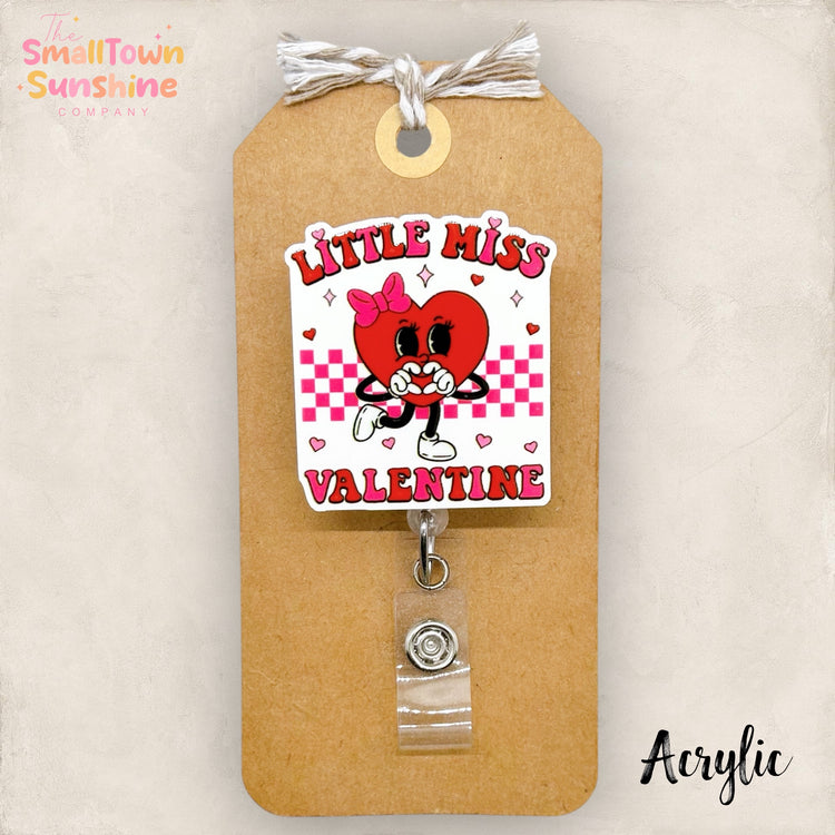 Little Miss Valentine Badge Topper