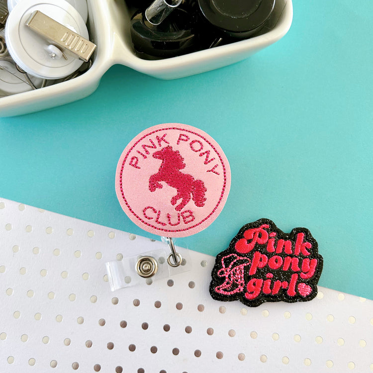 Pink Pony Badge Toppers