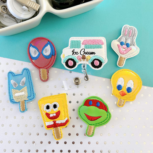 Ice Cream Pops Badge Toppers